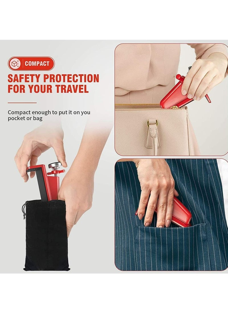 SYOSI - Portable Door Security Lock, Door Jammer, 80 Decibel Alarm Portable Door Lock Stopper with 2 Extra Batteries for Travel/Apartment/Safety Self Defense/Home Hotel, Personal Protection Security Device - Image 1