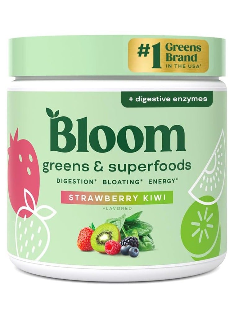 Bloom Nutrition Green Juice Powder Strawberry-Kiwi Flavor 181.50g 30 Services