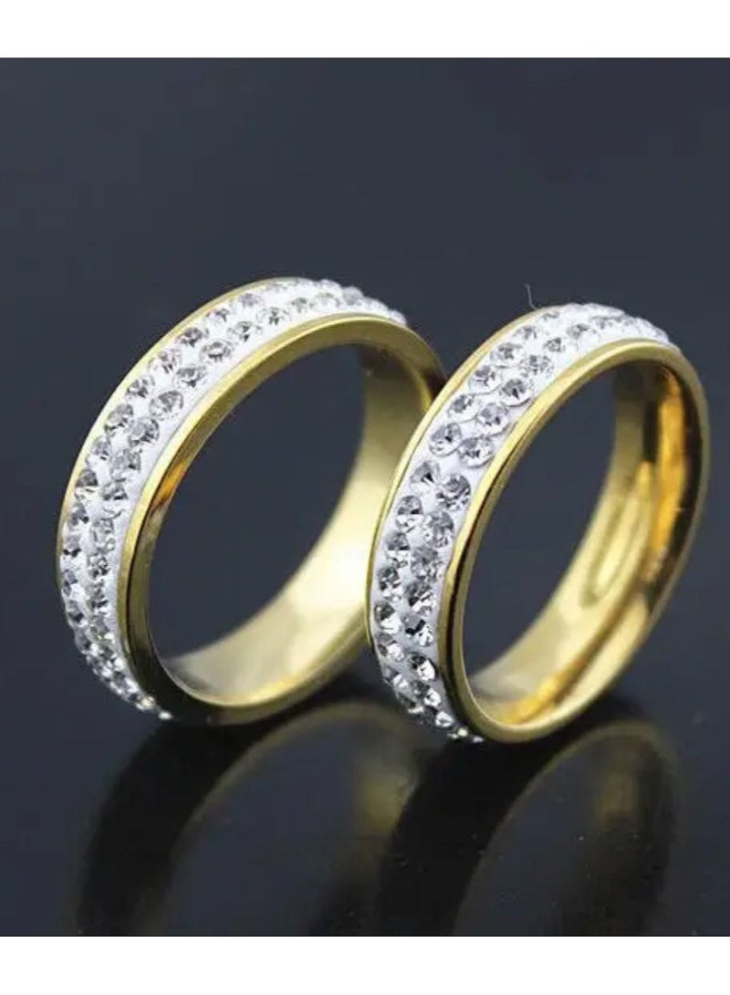 STRATEG 30 Pieces Sterling Cubic Zirconia Studded Ring Size 17 cm,18,19,20  - Image 2