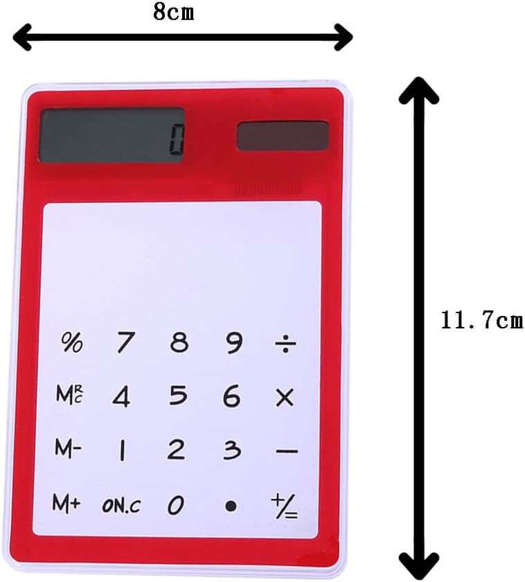 Solar Calculator Transparent Touch Panel with LCD Display Solar-Powered Office Calculator for Desk Use Auto Power Off Portable Design for School and Home - Image 2