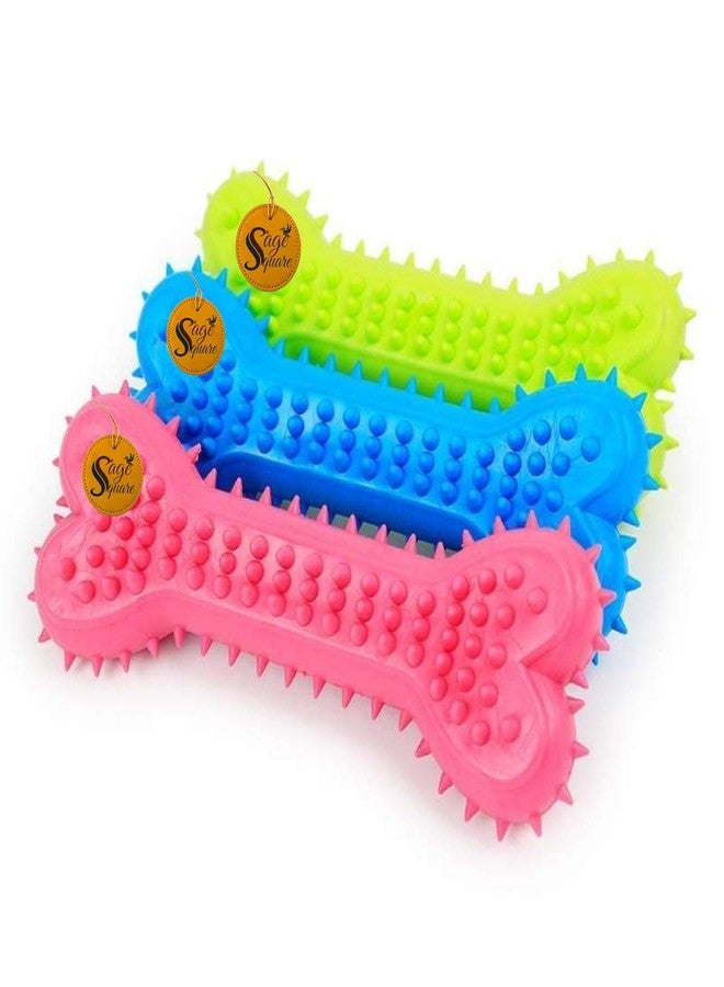 Sage Square Spike Dental Chew Bone Toy for Dogs -Color May Vary - Image 5