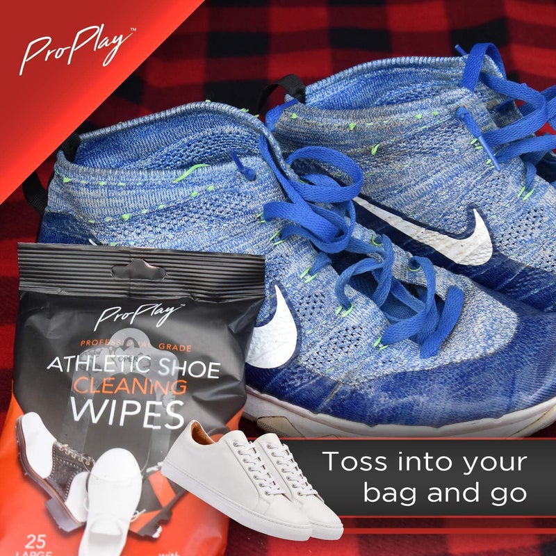 pro:play Athletic Shoe Cleaning Wipes | Carnauba Wax Included | Repels Water from Shoes | Powerful Cleaner That Removes Dirt, Grass, and Sand | Convenient, Resealable Pack - Unscented 1 Pack - Image 3