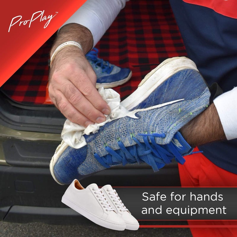 pro:play Athletic Shoe Cleaning Wipes | Carnauba Wax Included | Repels Water from Shoes | Powerful Cleaner That Removes Dirt, Grass, and Sand | Convenient, Resealable Pack - Unscented 1 Pack - Image 5