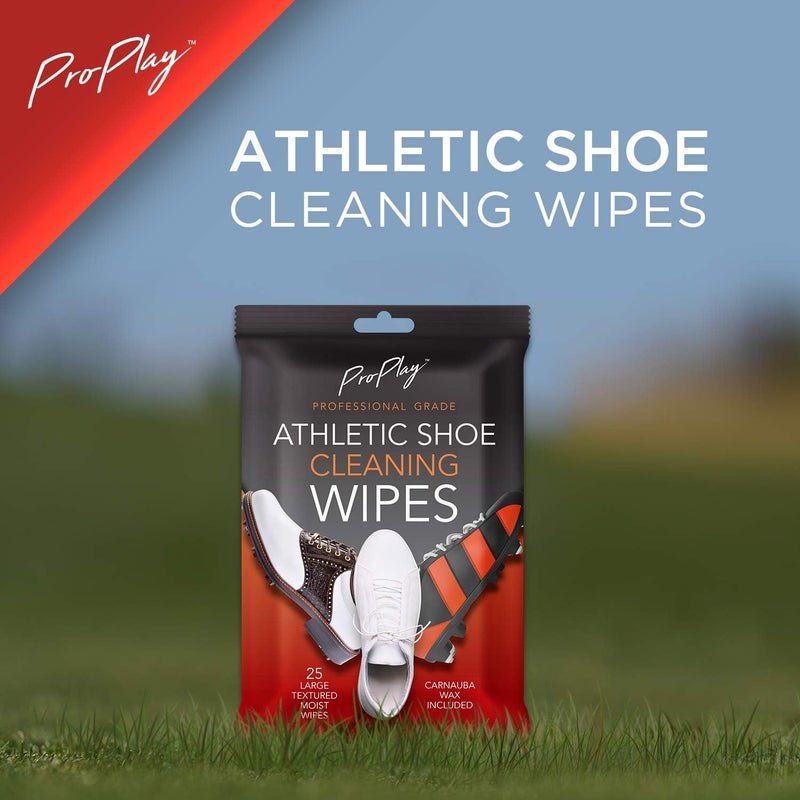 pro:play Athletic Shoe Cleaning Wipes | Carnauba Wax Included | Repels Water from Shoes | Powerful Cleaner That Removes Dirt, Grass, and Sand | Convenient, Resealable Pack - Unscented 1 Pack - Image 2
