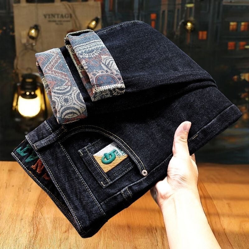 Unisex Classic Denim Jeans Loose Fit Daily Outdoor Wear - Image 3