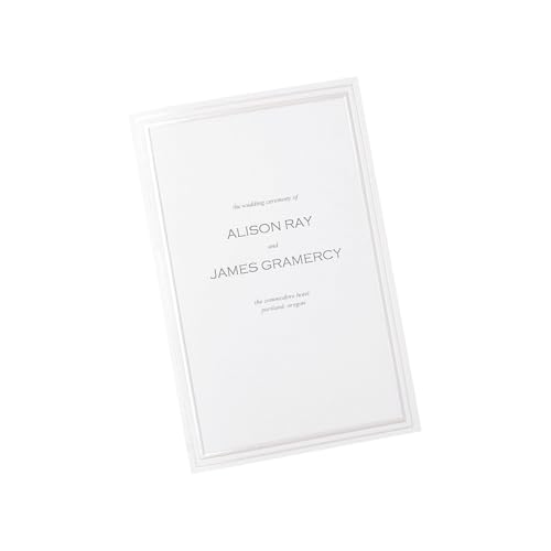 Gartner Studios Pearl White Bifold Wedding Program, Print at Home Programs, 8.5” x 11” Unfolded, 50 Count, White Bifold Programs for Events (61407) - Image 2