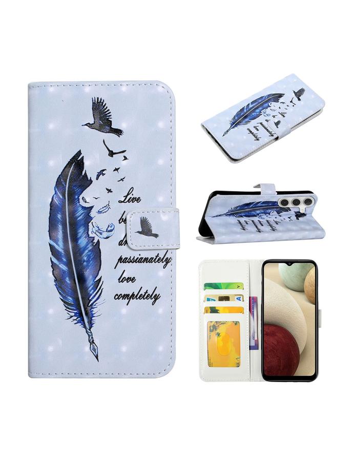 إيروريكس جراب لهاتف Samsung Galaxy A34 مصنوع من الجلد برسومات زيتية ثلاثية الأبعاد - Image 1