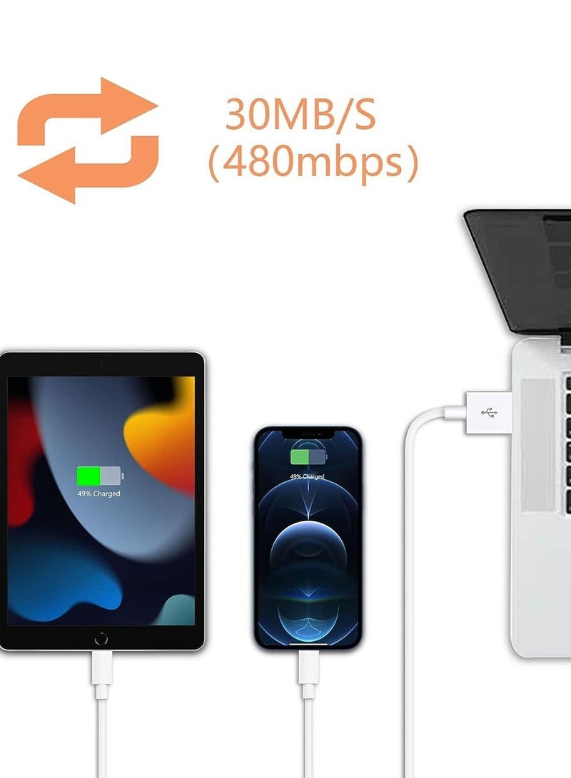 فلوينغ كابل شحن USB-A إلى Lightning بطول 1 متر، معتمد من Apple MFi، شحن سريع ومزامنة بيانات، متوافق مع iPhone 14/14 Plus/14 Pro/14 Pro Max، وسلسلة iPhone 13/12/11، وسلسلة iPhone XS/XR/X/8/7/6، وiPhone SE، وiPad - Image 3