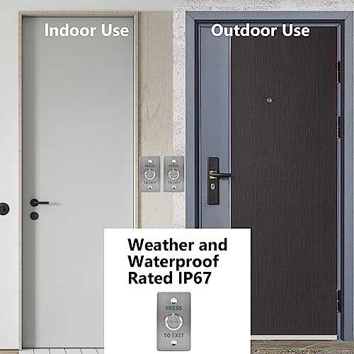 STPCTOU Waterproof Exit Button with LED IP67 Door Push Switch NO&NC 86 * 50mm - Image 5