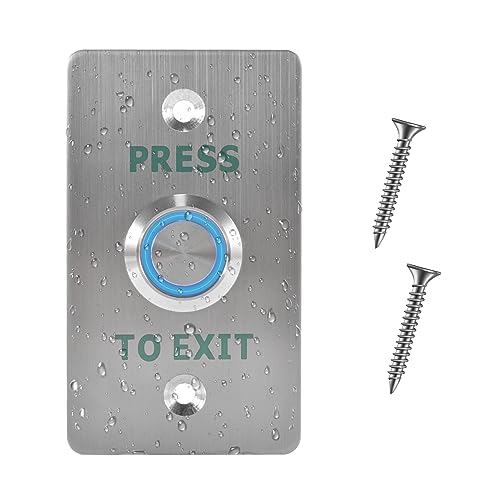 STPCTOU Waterproof Exit Button with LED IP67 Door Push Switch NO&NC 86 * 50mm - Image 1