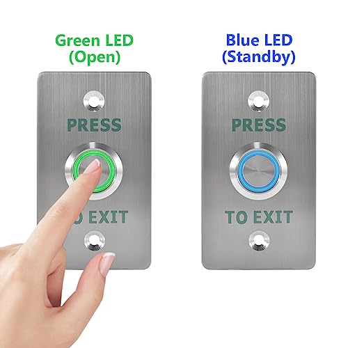 STPCTOU Waterproof Exit Button with LED IP67 Door Push Switch NO&NC 86 * 50mm - Image 3