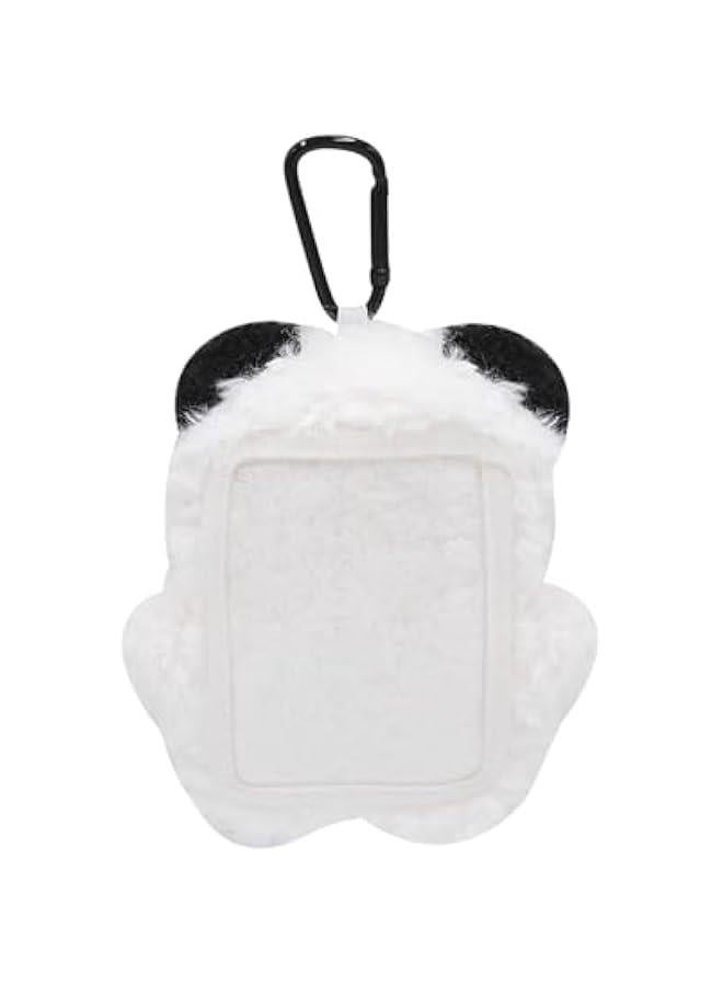 Plush Photocard Holder Keychain Pendant Women Girls Hanging Ornament Protection Sleeve for Bus Badges ID Cards,Panda - Image 2