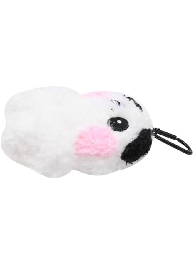 Plush Photocard Holder Keychain Pendant Women Girls Hanging Ornament Protection Sleeve for Bus Badges ID Cards,Panda - Image 3