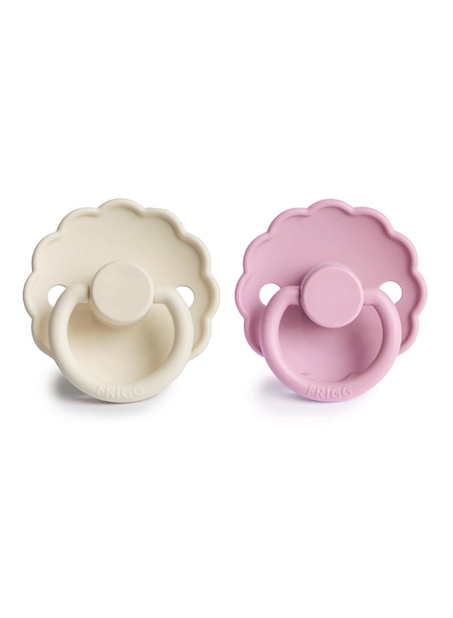 FRIGG لهاية FRIGG Daisy سيليكون للأطفال 0-6 أشهر 2-Pack كريمي/لوبين - الحجم 1 - Image 2