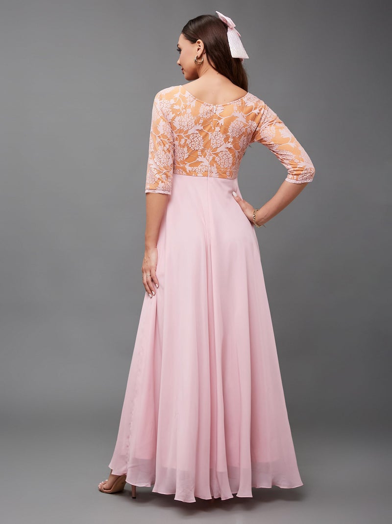 Miss Chase Women's V-Neck Raglan-Sleeve Maxi Dress (MCSS25D93-28-234-04, Dusty Pink, M) - Image 4