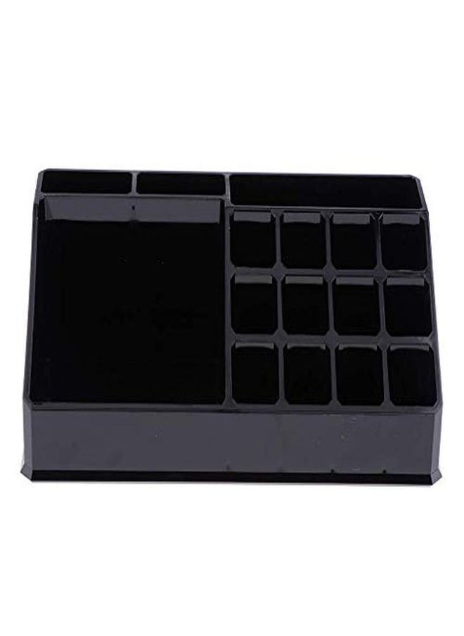 INOVERA (LABEL) 16 Compartment Cosmetic Makeup Jewelry Lipstick Storage Organizer Holder Box, 21.2L X 12.5W X 7.8H Cm. (Black)  - Image 4