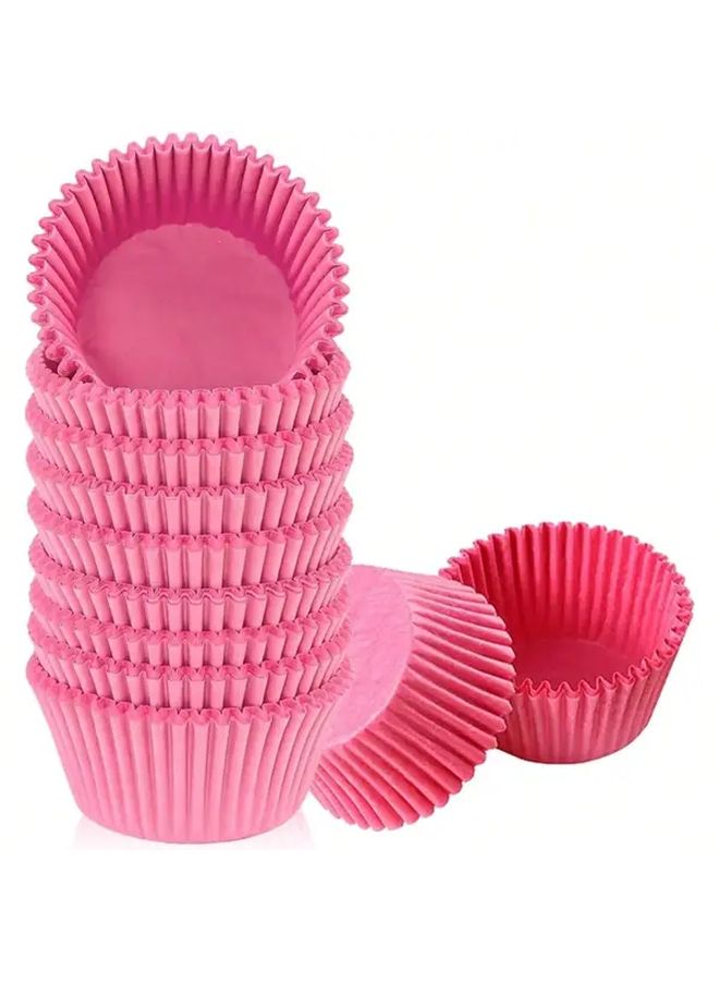 Pink Baking Cups 200PCS Nonstick Paper Cupcake Liners for Party Wedding Christmas - Image 1