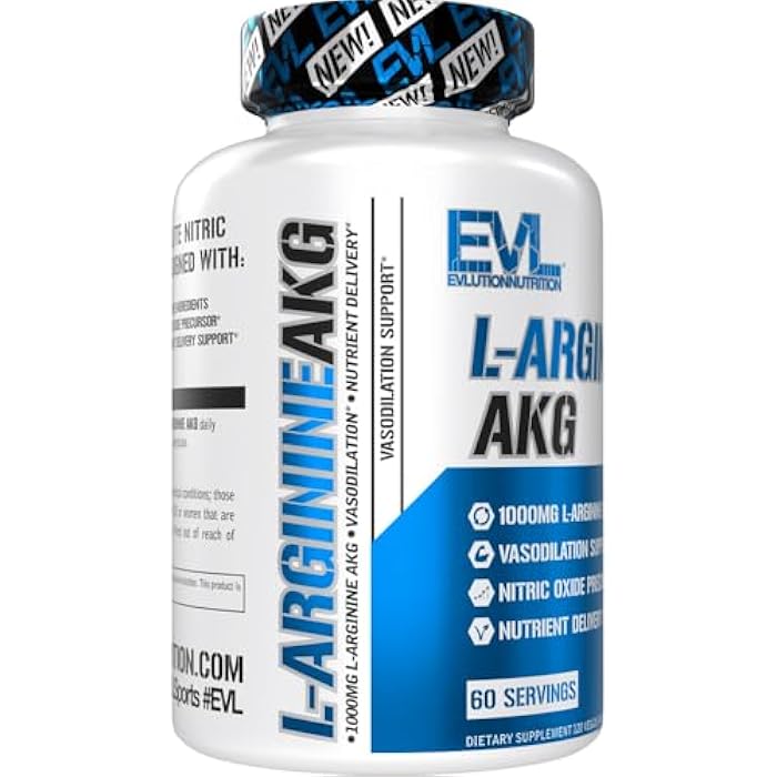 Evlution L-Arginine AKG - Vasodilation & Nutrient Delivery Support - Nitric Oxide Precursor - 1000mg L-Arginine AKG - Gluten Free & Non-GMO - Dietary Supplement - 60 Servings - 120 Veggie Capsules - Image 4