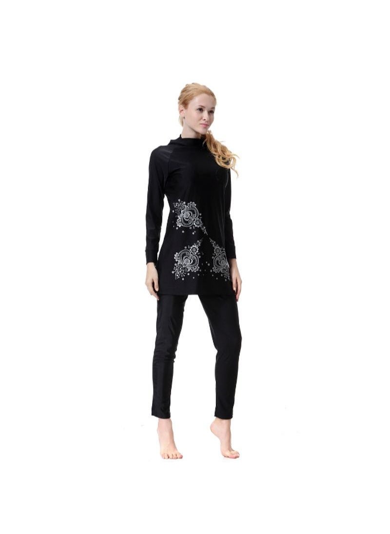 NIBEMINENT - Fashionable All Covering Swimwear Black - Image 1