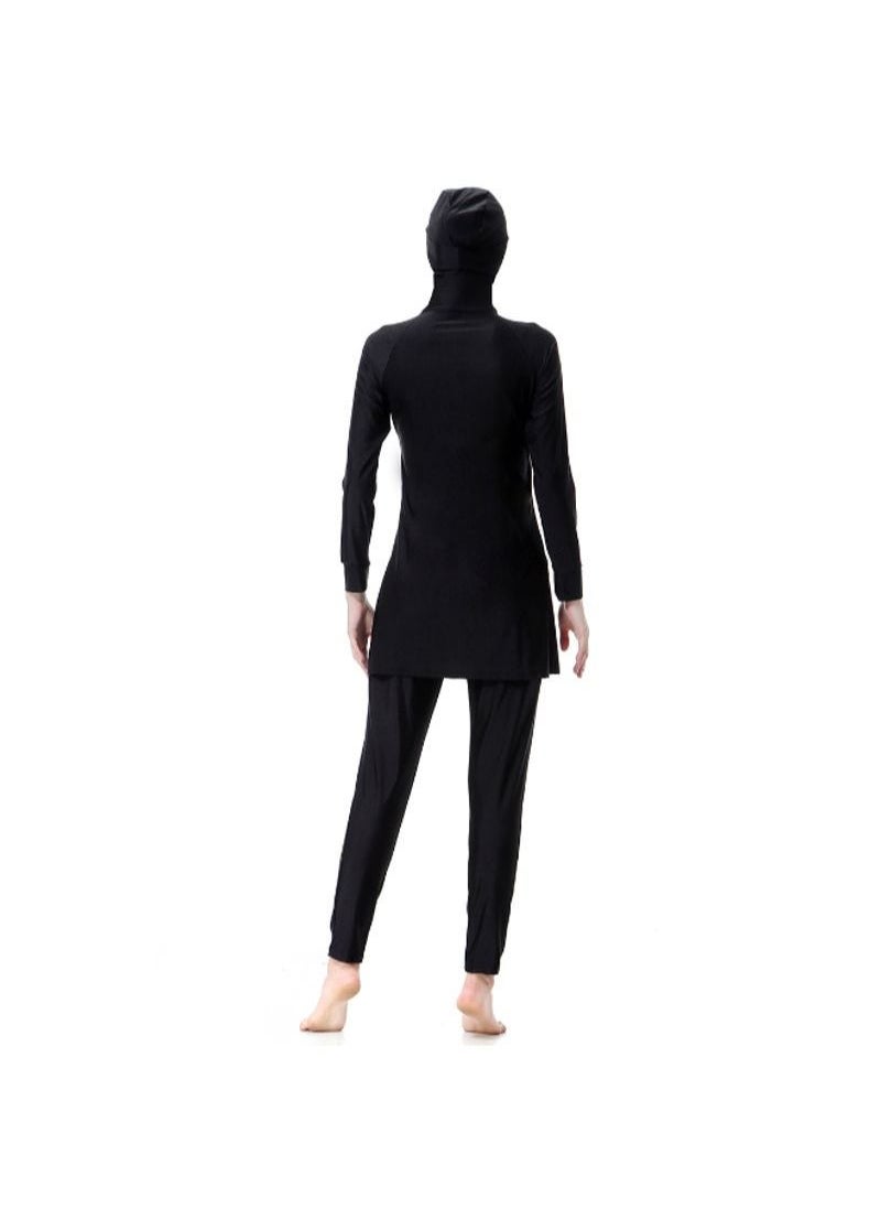 NIBEMINENT - Fashionable All Covering Swimwear Black - Image 1
