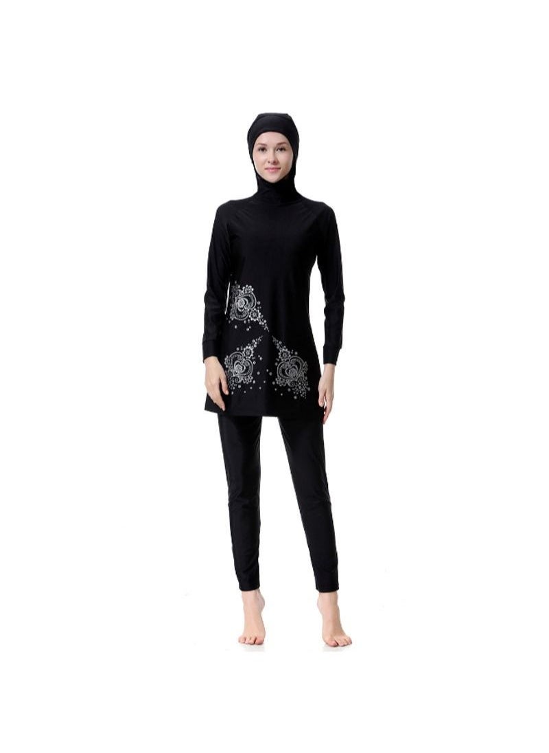 NIBEMINENT - Fashionable All Covering Swimwear Black - Image 1