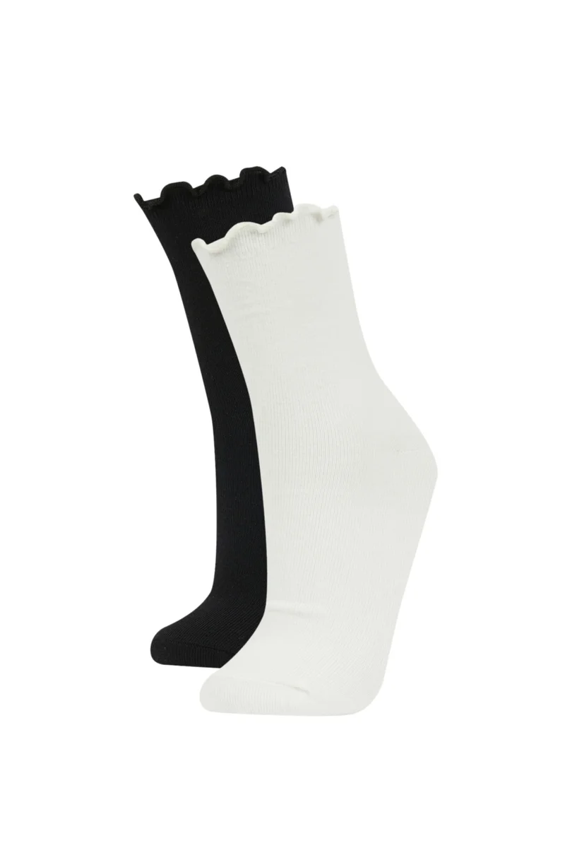 Woman 2 Piece Cotton Long Socks