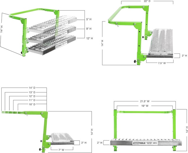 OEMTOOLS Great Neck Tools 24913B Oem Tools Adjustable Tire Step - Image 2