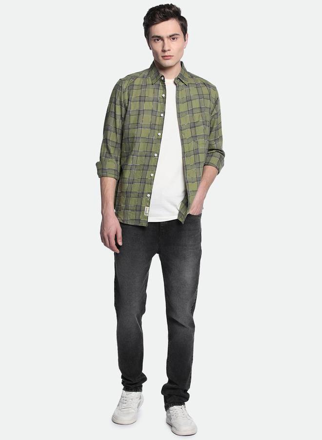 دينيس لينغو جينز ضيق بخصر متوسط ودرجة داكنة قابل للتمدد من ستايلي - Image 1