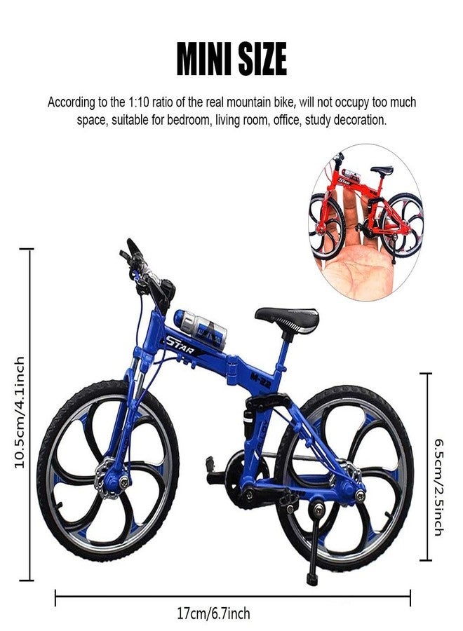 Lynkaye 1pcs Mini Finger Mountain Bike Zinc Alloy Mini Bicycle Model Cool Model Decoration Crafts for Home，Bedroom, Living Room, Office,Decoration - Image 3