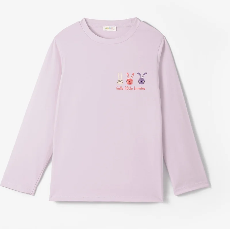 جون Girls Long Sleeve 2-Pack Printed T-Shirt
