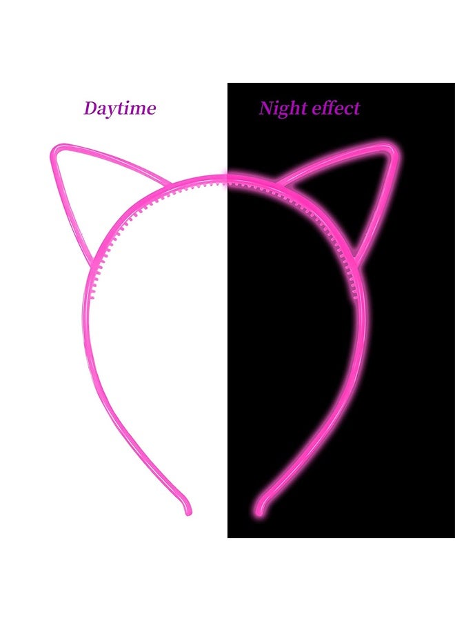 Ba Love 6 Colors Luminous Headbands, Plastic Light Up Cat HairBand Glow in the Dark Headband For Toddlers Christmas, Happy New Year, Birthday Party - Image 3