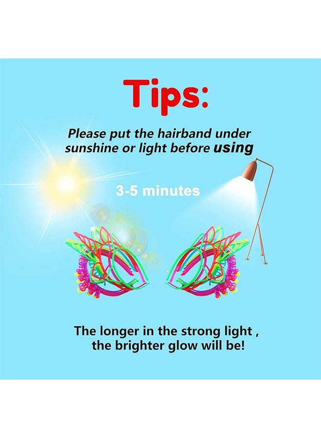 Ba Love 6 Colors Luminous Headbands, Plastic Light Up Cat HairBand Glow in the Dark Headband For Toddlers Christmas, Happy New Year, Birthday Party - Image 5