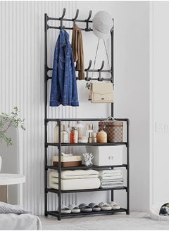 Generic 4 Tier Home Entryway Multifunctional Shoe and Hat Rack 80*29.5*154cm (Black)  - Image 2