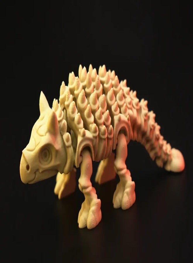 3D CRAFT 3D Printed Armored Articulated Dinosaur Toy for Kids | Flexible Moving Fantasy Reptile Figure | Spiked Body Animal Toy | Educational Imaginative Play Toy - Image 1
