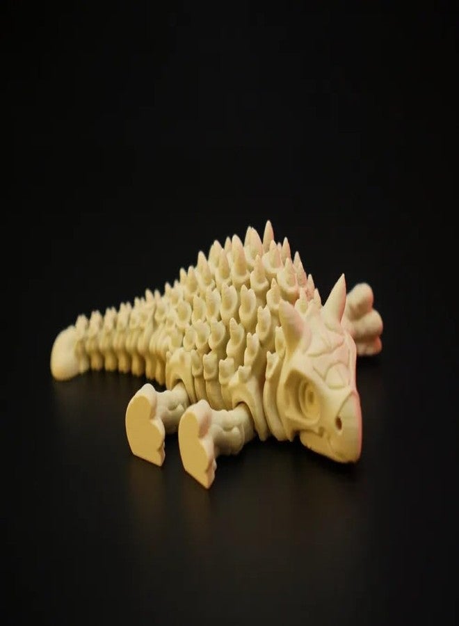 3D CRAFT 3D Printed Armored Articulated Dinosaur Toy for Kids | Flexible Moving Fantasy Reptile Figure | Spiked Body Animal Toy | Educational Imaginative Play Toy - Image 4