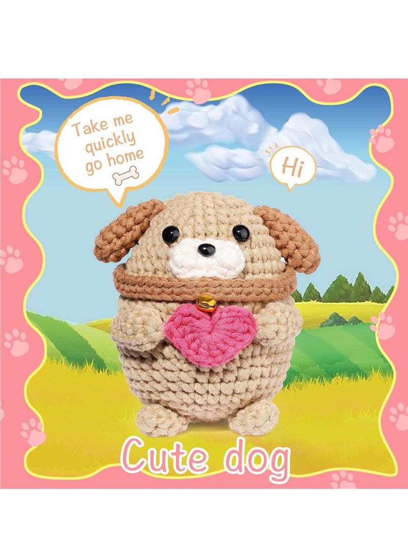KASTWAVE Crochet Kit for Beginners,Animal Crochet Kits for Adult and Kids, Crochet Animal Starter Kit with Step-by-Step Video Tutorials,DIY Craft Gift for Adults Kids-Lovely Dog - Image 4