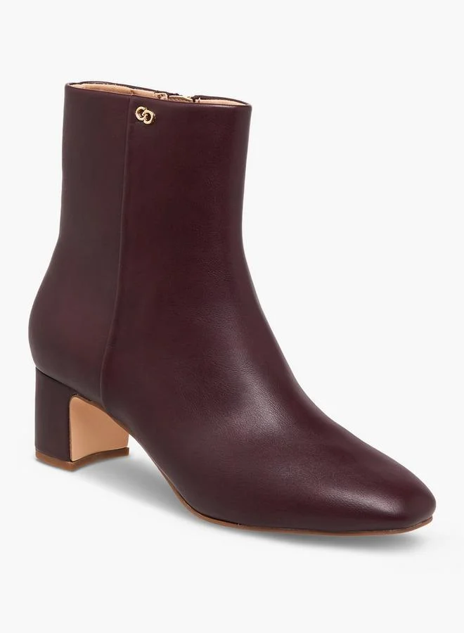 سيليست بوت نسائي بكعب عريض وسحاب