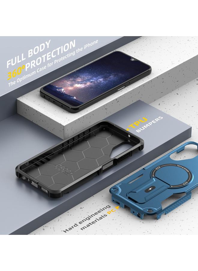 S-TOP Case For Samsung Galaxy A15 4G / 5G Armor MagSafe Holder PC Hybrid TPU Phone Case - Image 5