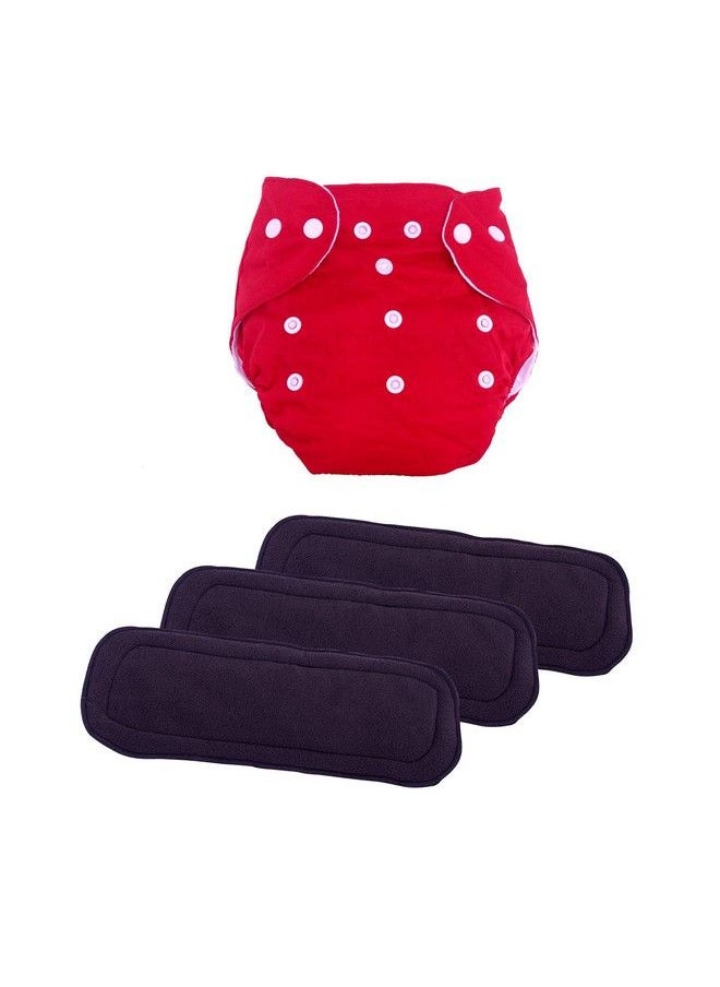 The Little Lookers Baby Washable Reusable Adjustable Cloth Free Size Diaper Nappy With Bamboo Charcoal Diaper Liners Insert Pads For Toddler Infant Baby I Age 02 Years (Multicolor)  - Image 2