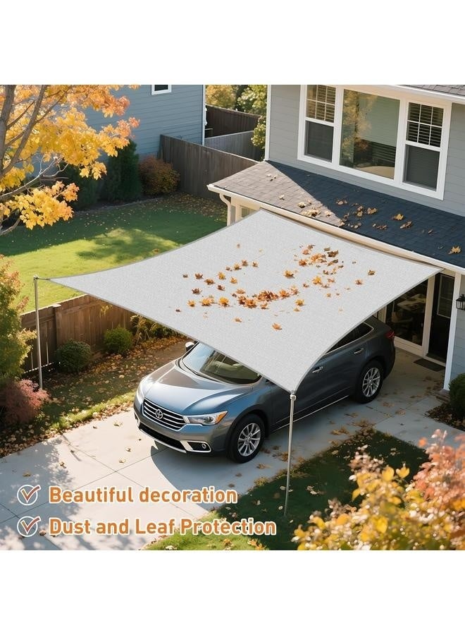 Generic Sun Shade Sail Canopy, Rectangle Shade Cloth Block Sunshade Fabric, UPF50+ AGTAPS14, 95% UV Blockage - Outdoor Cover Awning Shelter for Pergola Backyard Garden Yard (4 x 5 m)  - Image 5