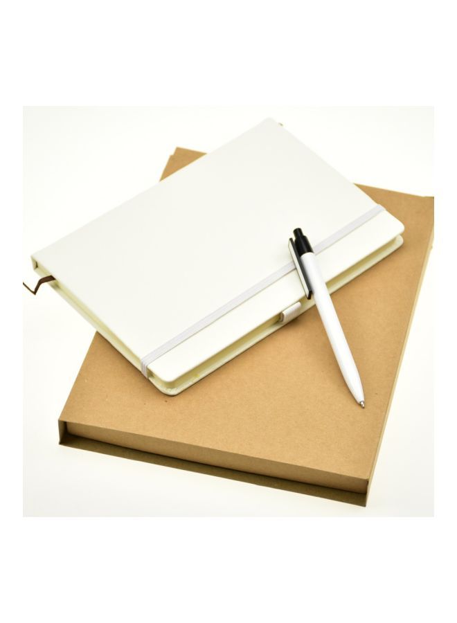 NIBEMINENT Note Book With Ball Pen Set White - Image 2