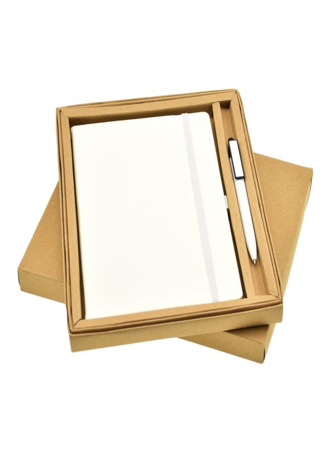 NIBEMINENT Note Book With Ball Pen Set White - Image 1