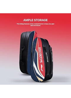 Li-Ning Panther Double Zipper Polyester Badminton Kit Bag | Size : Large | Stash pocket | Ample storage | Unisex - Men, Boys, Girls, Women  - Image 3