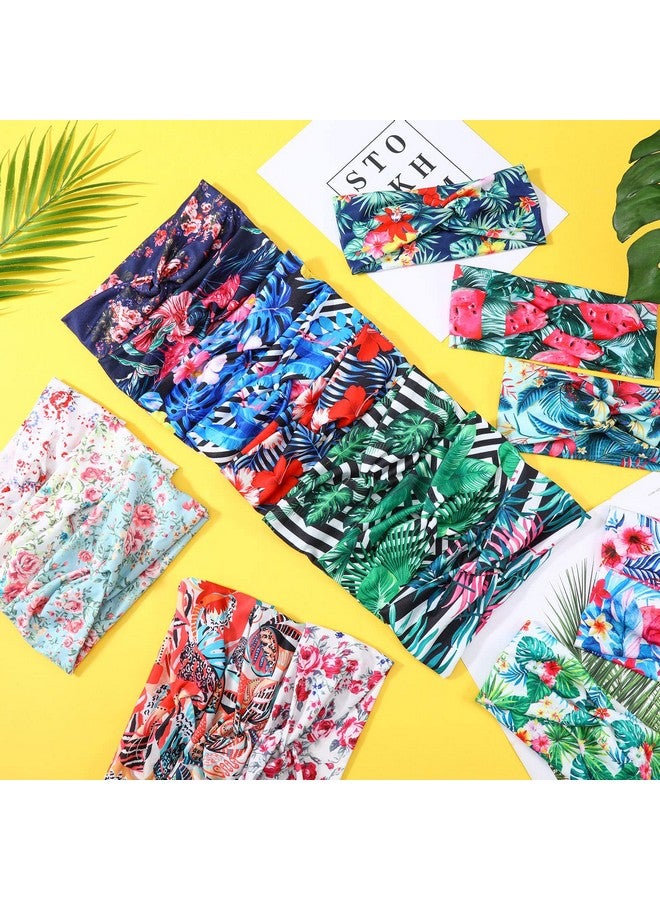 Jutom 20 Pcs Women'S Headbands For Beach Boho Headbands Summer Hawaii Knotted Headbands Floral Vintage Headband Elastic Turban Head Wrap Bohemian Twisted Criss Yoga Hair Band Accessories For Girl And Women - Image 5