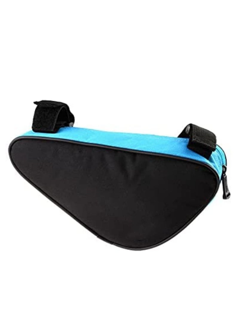 Generic Bike Triangle Frame Bag Water Resistant Cycling Storage Pouch with Adjustable Velcro Straps for Road Mountain Bikes Large Zippered Opening High Capacity Fits Smartphone Wallet Keys  - Image 3