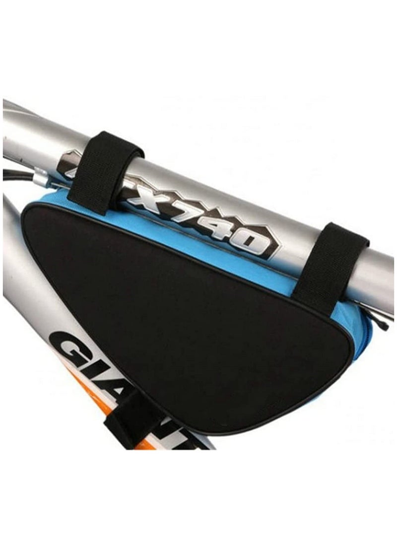 Generic Bike Triangle Frame Bag Water Resistant Cycling Storage Pouch with Adjustable Velcro Straps for Road Mountain Bikes Large Zippered Opening High Capacity Fits Smartphone Wallet Keys  - Image 1