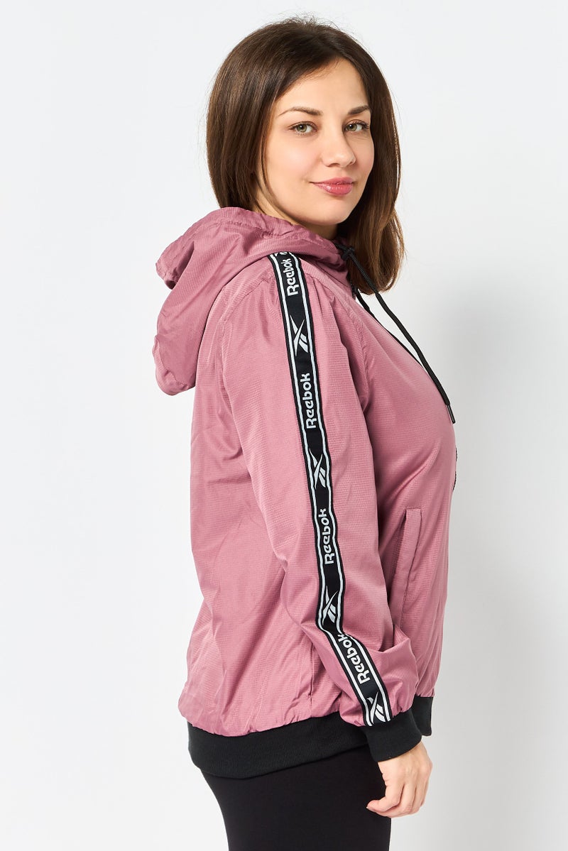 Reebok Women Sportswear Fit Long Sleeve Outdoor Jacket, Mauve - Image 3