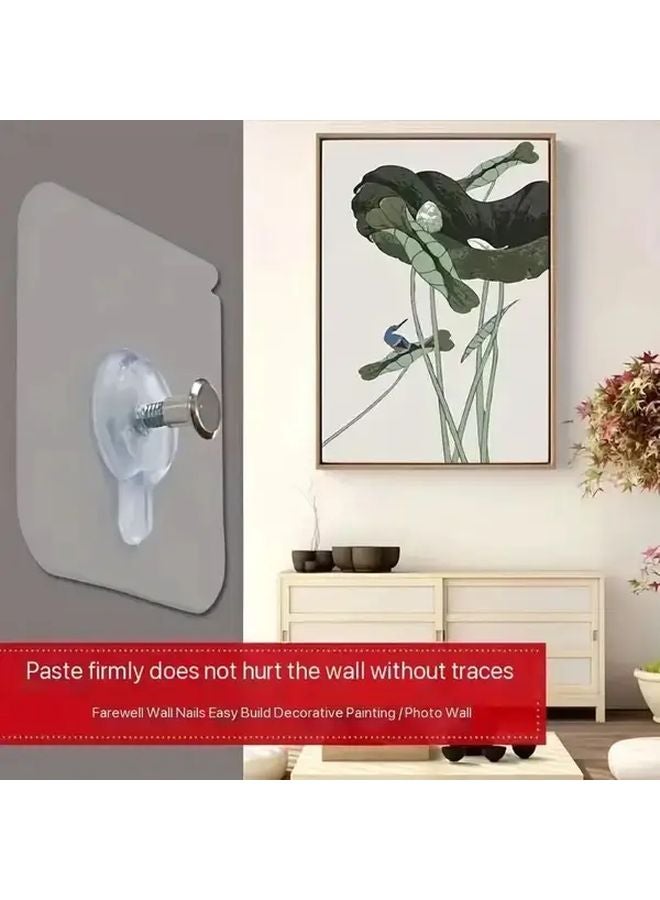 مسامير الأكريليك للجدران بدون حفر 40 قطعة، مسامير تعليق الصور القوية، لاصق قوي، تعليق غير مرئي - Image 2