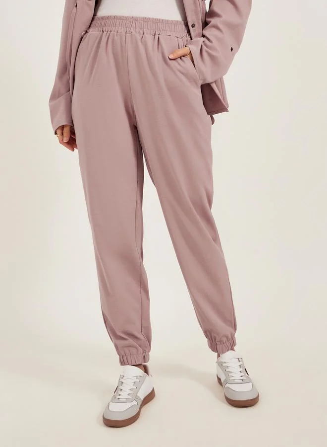 Styli Solid Pocket Detail Shirt and Joggers Co-Ords