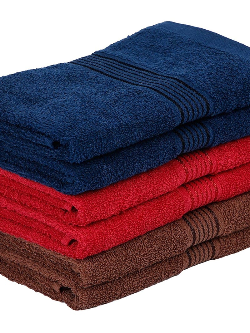 Kopa by Bianca 400 GSM 100% Cotton Soft Terry Towel l 6pc Hand Towel l Towel for Women l Gym Towel for Men Workout l D`Ross l Arctic Blue-Crimson - Image 4